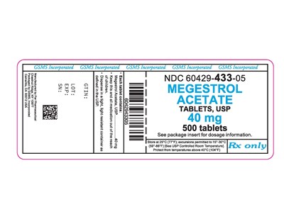 60429 433 05LB   MEGESTROL ACETATE 40 MG TABS   REV SEP 2016
